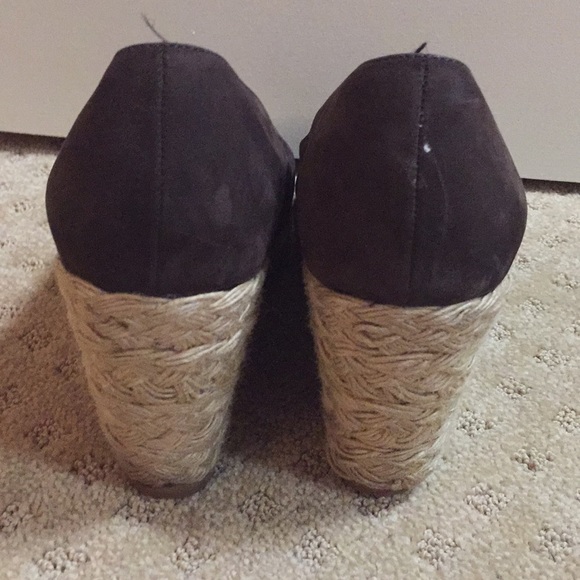 Michael Kors open toe brown heeled espadrilles - Picture 3 of 6